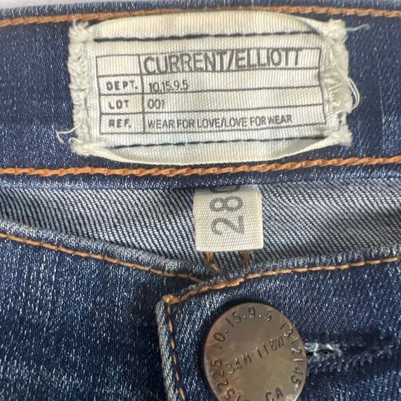 Current Elliot The Stiletto Skinny Jean Townie Whiskering SZ 28 Designer Denim - Picture 8 of 12